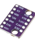 Low Power 6 Axis Motion Sensor Module With Adjustable Range For IoT, Robotics, And Wearables, Dope Accelerometer And Gyroscope Tracking For Real Time Orientation, Vibration Analysis, And Battery Powered Projects purple PCB board with pin labels