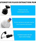 500cc Manual Automotive Fluid Extractor Pump With Two Durable Extension Tubes showing thickened tube walls and rubber rings for efficiency.