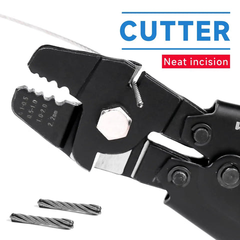 Heavy Duty Wire Rope Swager Tool Kit For Crimping Aluminum Ferrule Sleeves 0.1 To 2.2mm Includes 200 Pieces In Four Sizes