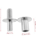 Top Shelf M20 Screw In Tee Nuts With Brads For Wooden Bed Frames And Furniture Hardware Connectors Made From Rust Proof 304 Stainless Steel With Bolts Included Ready To Go, displaying stainless steel connectors with dimensions.