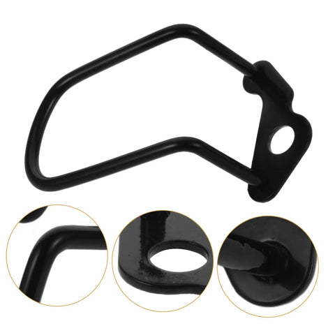 Rear Derailleur Guard And Rack Protector For Mountain Road And Folding Bikes In Black Easy Under Wheel Quick Release Or Fixed Screw Mount