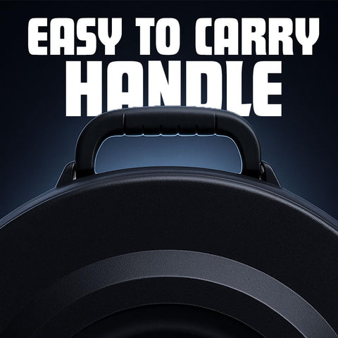 Close-up of the easy-to-carry handle on the Road Ready Twenty Two Inch Cymbal Case Packs Thick Foam Guard.
