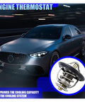 Built Tough Car Engine Coolant Thermostat With Gasket Offers Rock Solid Performance Oem 19301 Paa 306 Plc 31 Fitment Hella Reliable Heavy Duty Auto Parts For Trucks And Suvs Silver, engine thermostat visible with silver car in motion.