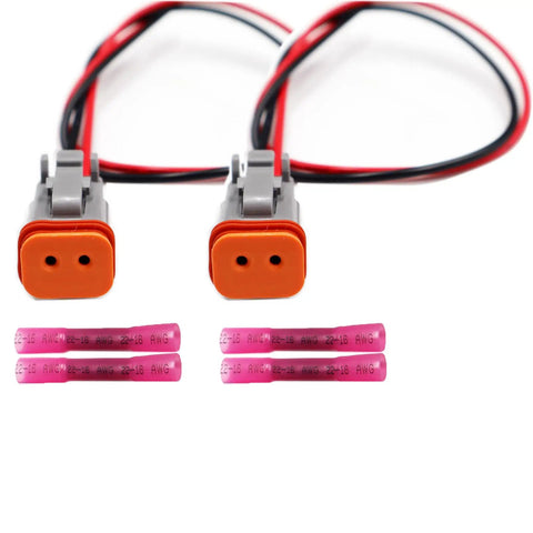 Volvo VNL Fender Marker Lights Connector Kit Two Piece Pigtail Harness Plug And Play Front Side Marker Lights 82750741 82750743