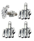 Beefy Stainless Steel License Plate Bolts Kit For Cars And Bikes, 6mm Diameter By 0.8 Inch Length, Silver Finish, Hand Design
