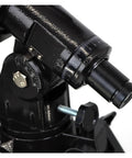 Close-up of Ergonomic Telescope Mount Stand For EQ4 Equatorial Mount With Tripod And Polar Scope, showing adjustment dials.