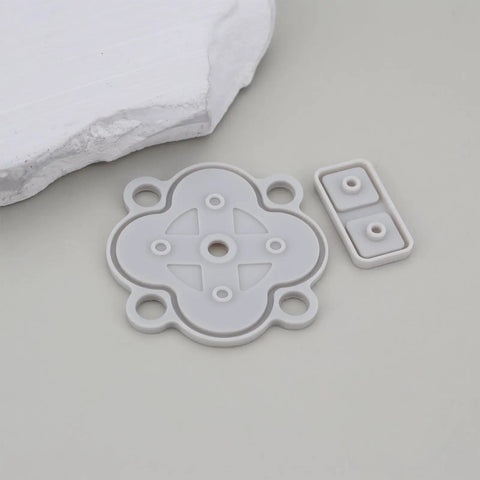 Fix Stuck Buttons Fast 4 Sets Conductive Silicone Directional Keypad Pads Replacement Kit For Nintendo DSi Handhelds Built To Match Stock Layout 4-piece white silicone keypad pads