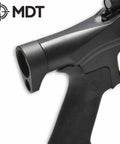 Fixed Stock Adapter For Hunting Firearm Interface Chassis, Adds 0.75 Inch Length Of Pull, Black Durable Build close-up view