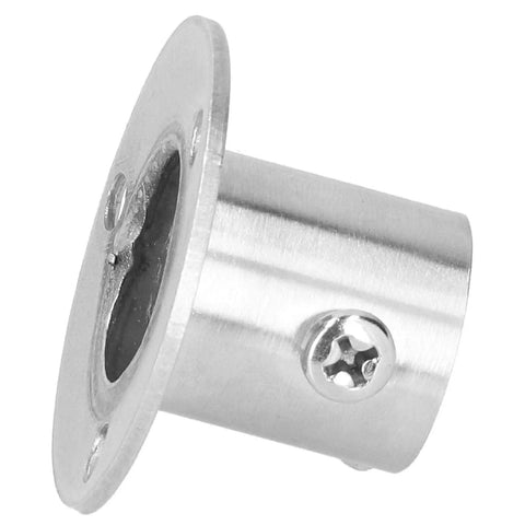 10 Set Flanged Holder Base For Closet Rods And Wardrobe Tubes Stainless Steel Bracket With Screws close-up