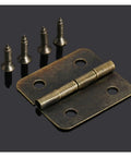 Rotating Concealed Cabinet Hinges Set, 12 Pcs 4 Hole Wood Box Case Door Hardware 19x16mm With Screws, Easy Install
