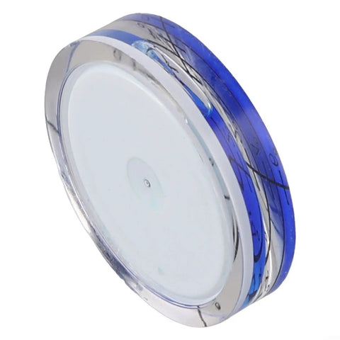 32mm for acrylic Bubble Level Round Circular for spirit Gauge(3) showing blue accents and precise internal measurements from a side angle.