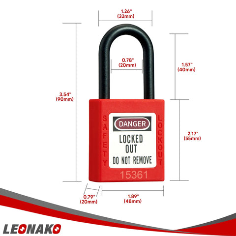Bulletproof Lockout Tagout Safety Padlocks 5 Pack Keyed Different With Nylon Shackles And Individual Keys For Industrial Hazardous Energy Control And OSHA Compliant Work Sites Built Tough