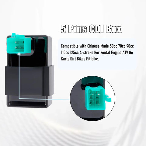 5 pin CDI box from Beefed Up Ignition Coil Kit for 50cc-125cc ATVs, go karts, and dirt bikes
