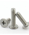 Pro Grade Ultra Thin 304 Stainless Steel Cross Head Bolts Set With M1.4 M1.6 M2 M2.5 M3 M4 M5 M6 M8 Sizes Low Profile Flat Head Wood Screws