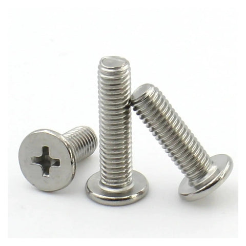 Pro Grade Ultra Thin 304 Stainless Steel Cross Head Bolts Set With M1.4 M1.6 M2 M2.5 M3 M4 M5 M6 M8 Sizes Low Profile Flat Head Wood Screws