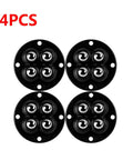 Four-piece set of Self Adhesive 360 Degree Stainless Steel Casters for bins and furniture with ABS core, ultra quiet design.