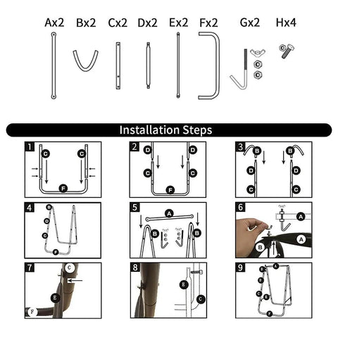 Installation guide for Hammock Chair Stand With Hanging Swing Chair Included For Indoor Outdoor Use Weather Resistant