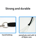 Close-up of Rugged Underwater Camera Housing Carry Lanyard With Military Grade Parachute Rope 316 Stainless Steel Swivel Eye Bolts Waterproof Case Soft Handle Durable D Hook Attachments For Easy Boat To Water Lifting