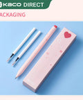 Two Pack Gel Pens With Cute Heart Design In Pink Ink Includes Four Extra Black Refills A Go-To Stationery Set For Journaling