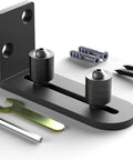 Sliding Barn Door Bottom Floor Guide Wall Mounted Roller Guides with Ball Bearings Adjustable Stay Roller Black
