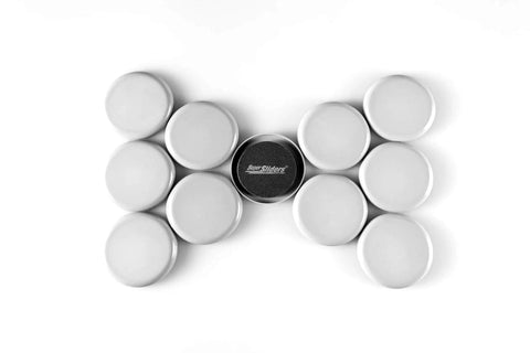 Move Heavy Furniture Easily With Round Reusable Sliders For Carpet Eight Pack Gray Two And A Half Inch Diameter Furniture Sliders