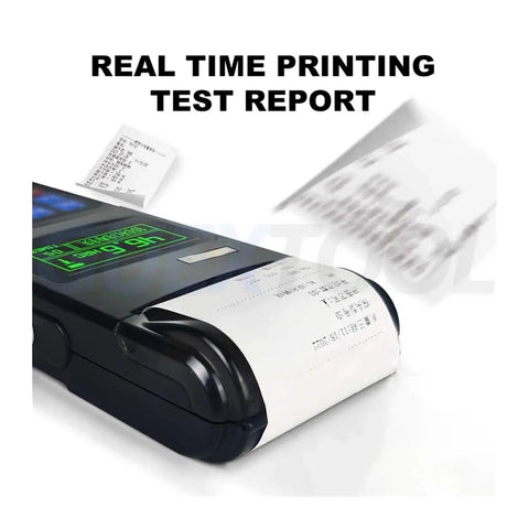 Heavy Duty Digital Leeb Hardness Tester For Precise Steel And Mold Inspection printing test report with clear legible text.