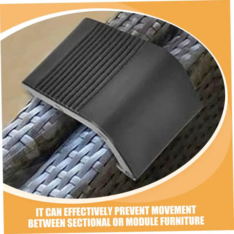 8 Pack Outdoor Furniture Clips And Connectors For Rattan Wicker Chairs And Sectional Sofas, close-up of clip on rattan weave