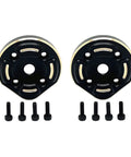 Slick 1/12 Scale Solid Brass Rear Axle Hub Carrier With Heavy Counterweight For RC Cars And Trucks DIY tuning rig parts with fasteners.