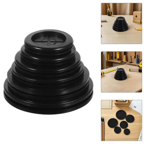 12 Pcs Rubber Cable Hole Grommet Kit Double Sided Black Keep Cables Safe From Abrasion And Dust Rugged Desk Grommets For Cable Management Easy Install Durable Wire Protector For Home Office Or Workshop, black rubber grommets for desk cable holes