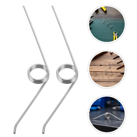 Yardwe 16pcs Premium Trash Can Torsion Spring Replacement Kit For Kitchen Bin Lid Fix With Card Slot And Foot Pedal Integration Durable Silver Metal Parts For Quick Diy Repair And Home Upgrades, silver springs