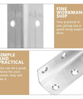 Heavy Duty L Shaped Corner Brackets For Furniture Reinforcement, Stainless Steel 90 Degree Shelf Support Braces, close-up detail