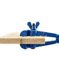 Heavy Duty Handheld Vise Pliers 50mm Mini Bench Clamp For DIY And Home Use, blue clamp gripping two wood pieces securely.