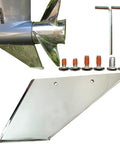 Straight Up Heavy Duty 316 Marine Grade Stainless Steel Skeg Guard Shields Mercury Outboards Against Rocks And Ramps Skipper Approved Boat Rig Armor Protector with hardware.