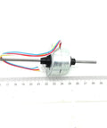 Beefed Up 35x120mm Permanent Magnet Stepper Motor with 12V supply, non-captive TR3.5 linear screw, visible wiring, ruler for scale.