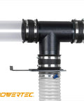 2-1/2 Inch Dust Collection T-Fitting Hose Adapter For Dual Hose Hookup With Airtight Seal connecting two hoses