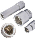 One Half Drive Triangular Socket Set With Multi Tooth Sockets For Injection Pump Triangular Head Screws Nut Remover And Bearing Screw Extractor Diesel Engine Tool Kit For Governor Lever Service, showing 4mm, 26mm, and 1/2in sockets