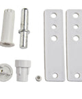 White Aluminum 3D Adjustable Flag Hinge With Mute Buffer Technology for double glazing doors hardware components.
