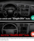 G-PLUS dash trim bezel cover, dark gray; fits single-DIN radios for Chevy Blazer/S10, GMC Jimmy, S15/Sonoma (1998-2004)