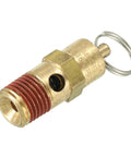Brass 1/4-in NPT safety relief valve for air compressors, 165 PSI set pressure