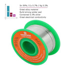 Lead Free Solder Wire With Rosin Core Flux 0.6mm 50g Fine Solder For Electronics DIYers And Repairs Sn99 Ag0.3 Cu0.7 reel