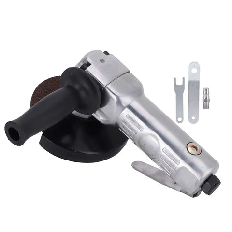 Rock Solid 4 Inch Pneumatic Air Angle Grinder With 11000 RPM Power And Heavy Duty Aluminum Housing Featuring A Secure Locking Switch