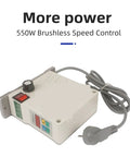 Rock Solid Industrial Belt Sander Machine With Brushless Motor And Swivel Frame Compact 762X25MM speed control unit with 550W output.
