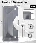 Badass Carbon Steel Door Latch Guard And 3X7 Inch Security Reinforcement Plate For Outswing Doors dimensions with screws and mounting detail.