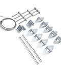 10-Piece Garage Door Hardware Kit With 2-In White Nylon Rollers And Hinges For Quiet, Smooth Operation And Reduced Noise, Durable Nylon Wheels, Nylon-Coated Steel Shaft, Easy Installation, Compatible With Most Residential Doors, rollers and hinges