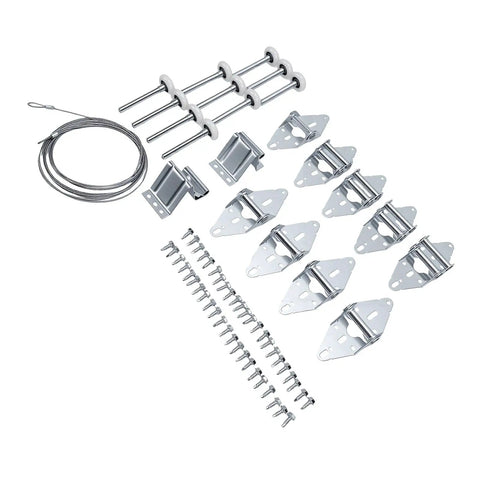 10-Piece Garage Door Hardware Kit With 2-In White Nylon Rollers And Hinges For Quiet, Smooth Operation And Reduced Noise, Durable Nylon Wheels, Nylon-Coated Steel Shaft, Easy Installation, Compatible With Most Residential Doors, rollers and hinges