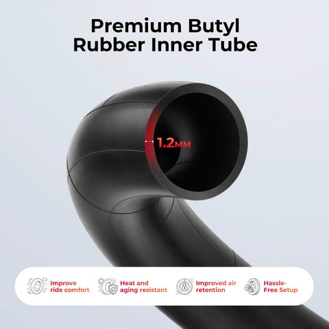 Premium Butyl 24 Inch Bike Inner Tubes Twin Pack 24x1.75 1.95 2.10 2.125 Butyl With 35mm Schrader Valve cross-section