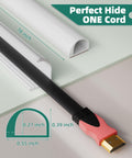 Cord Hider Raceway Kit 39 Inch Wall Cable Concealer for One Cable Hiding TV and Home Office Wires in Silicone Mount close-up