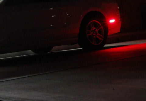 Smoked Red Full LED Rear Side Marker Light Kit For Cadillac CTS 2008 2013 Sedan Upgrade with illuminated lights at night