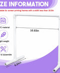 50W LED UV Screen Printing Exposure Light Kit with PVC lamp stand dimensions, suited for frames less than 16.9 inches wide