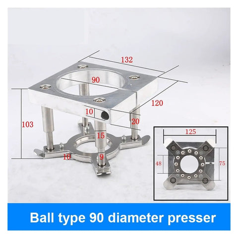 90Mm CNC Auto Pressure Plate Clamp And Automatic Platen Spindle Holder For Engraving Machine shown with dimensions for precision setup.